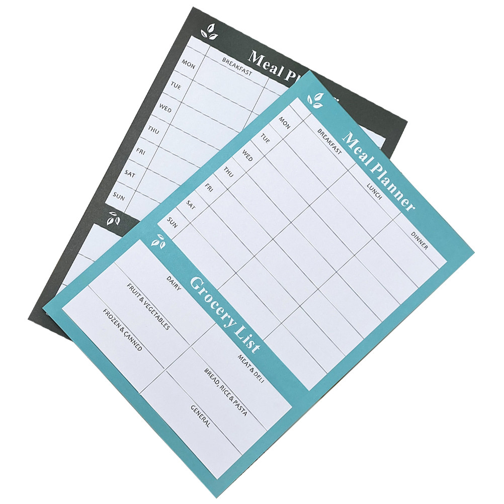 Meal Prep Healthy - 2 Stück Wöchentlicher Essensplaner Notizbuch Diät-Tracker