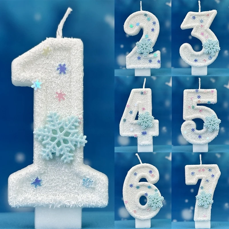 Meal Prep Frozen - Weihnachten Geburtstag Nummer Kerzen Schneeflocke gefrorene