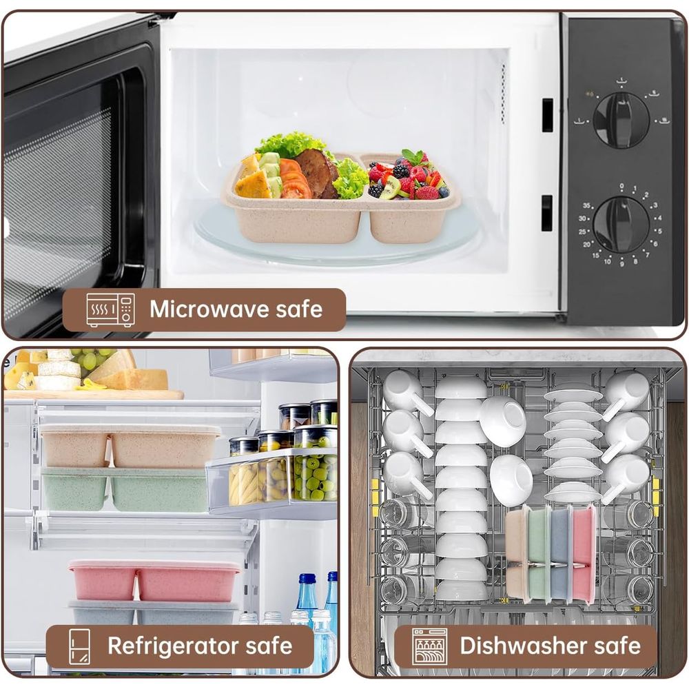 4er-Pack Bento-Lunchbox, 2-Fac – Meal Prep Container Bewertung und Preis